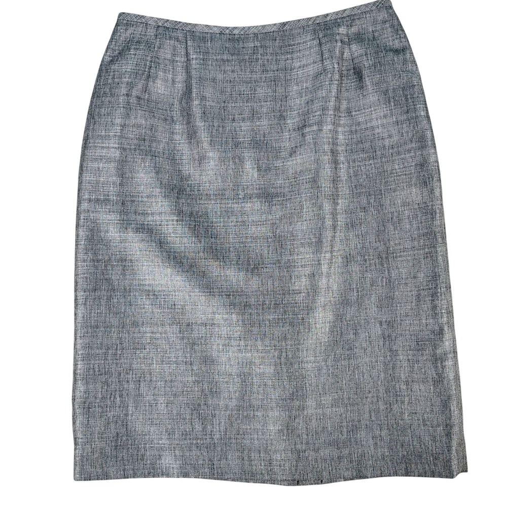 Le Suit Womens SZ 10 Pencil Skirt Grey Textured Professional Officecore